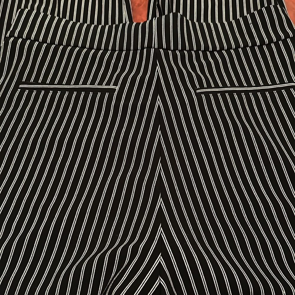Hilary Ridley Women’s Dress Pants White Stripe on Black Size S/CH - Picture 3 of 6